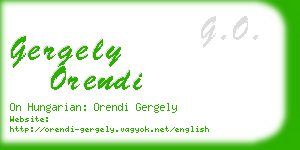 gergely orendi business card